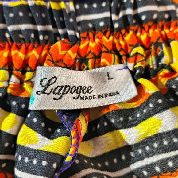 Lapogee Dashiki Print Purple Long Maxi Skirt and Small Scarf Women's Large - Picture 11 of 12